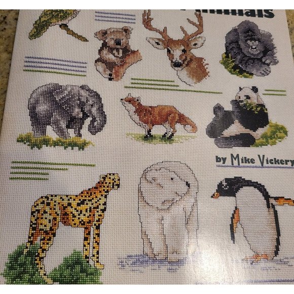 Vintage 50 Wild Animals American School of Needlework Cross Stitch Patterns 3705 - Picture 4 of 10
